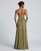 EVIE | One Shoulder Ruched Bodycon Maxi Dress
