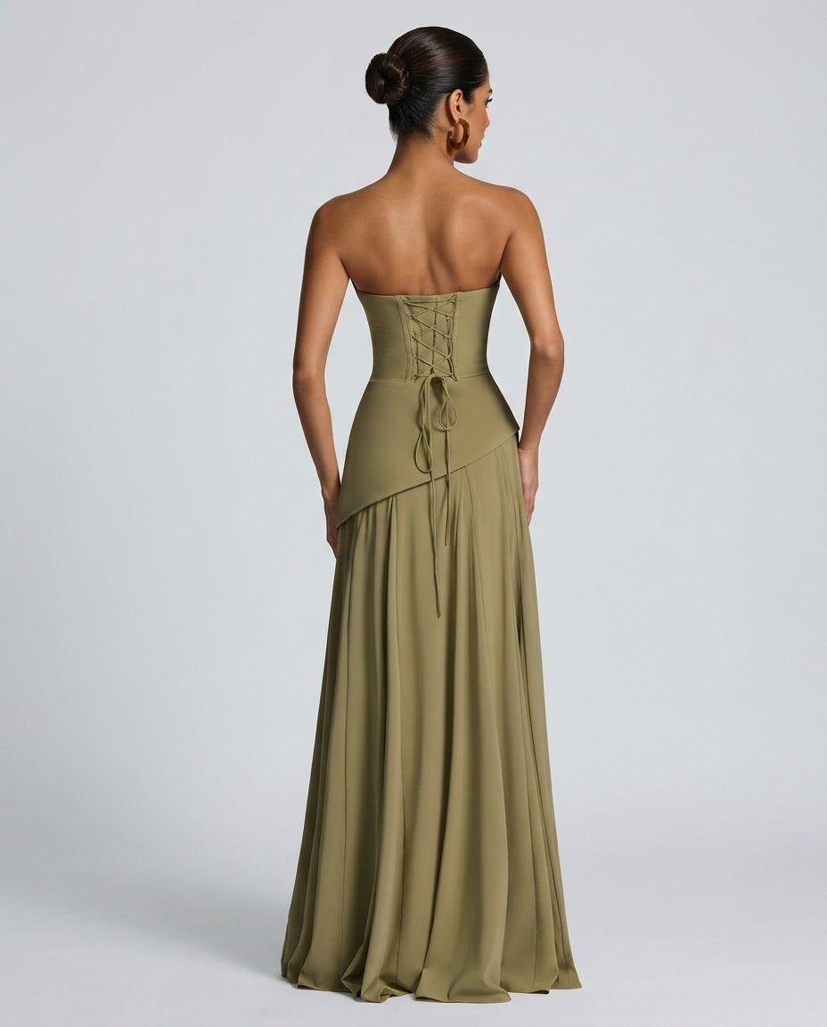 EVIE | One Shoulder Ruched Bodycon Maxi Dress