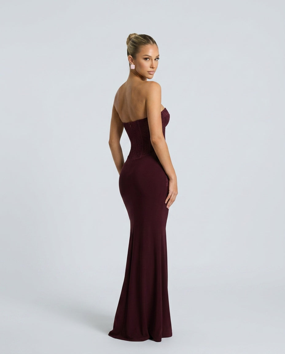 EVIE | Off Shoulder Strapless Formal Maxi Dress