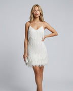 EVIE | Sequin Feather Tassel Mini Dress