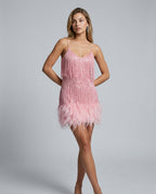 EVIE | Sequin Feather Tassel Mini Dress