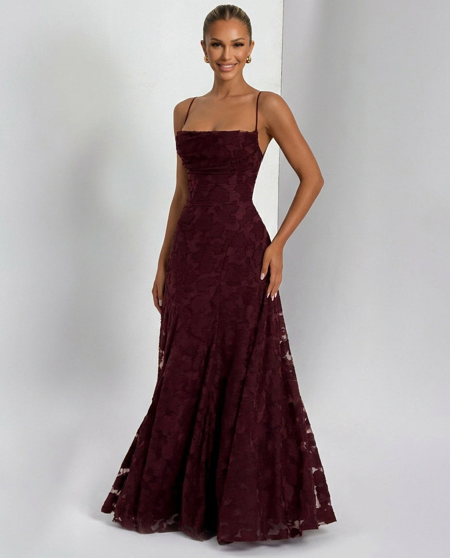 EVIE | Corset Lace-Up Back Maxi Dress
