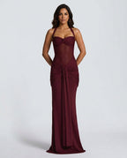 EVIE | Halter Neck Backless Maxi Dress