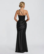 EVIE | Satin Cowl Neck Sleeveless Maxi Dress