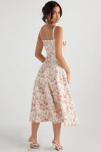 EVIE | Sleeveless Fitted Defined Waist Midi Dress