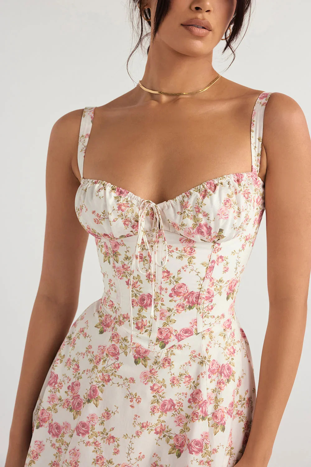 EVIE | Sleeveless Fitted Defined Waist Midi Dress