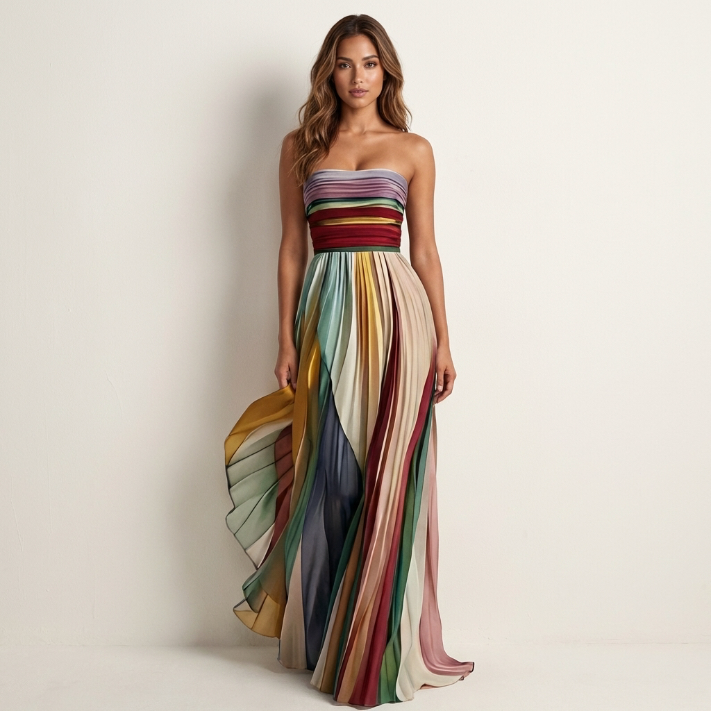 EVIE | Pleated Maxi Dress