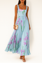 EVIE | Pleated Sleeveless Maxi Dress