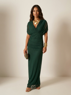 EVIE | Strapless Pleated Maxi Dress