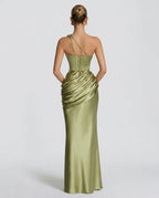 EVIE | Satin Cowl Neck Sleeveless Maxi Dress