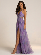 EVIE | Watercolour Print Boho Maxi Dress