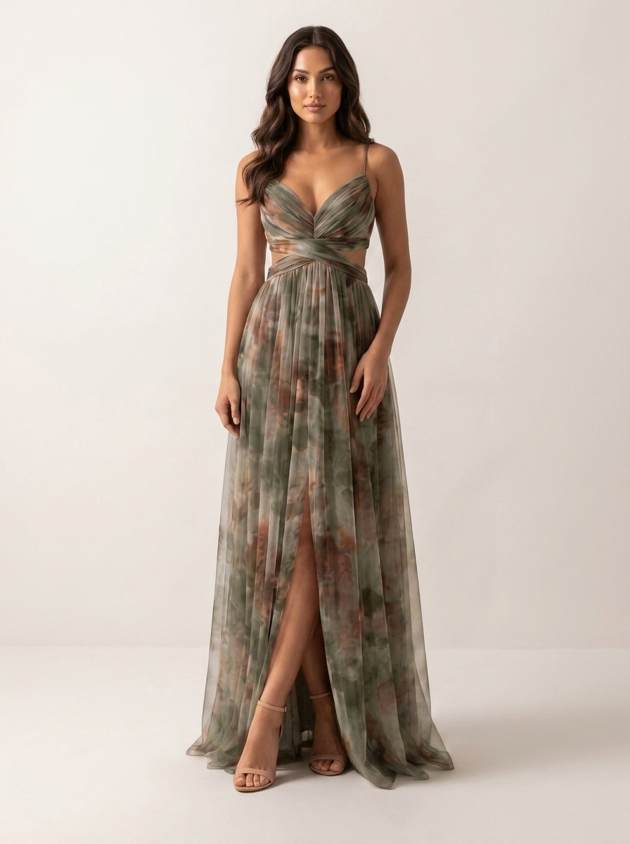 EVIE | Watercolour Print Boho Maxi Dress