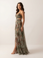 EVIE | Watercolour Print Boho Maxi Dress