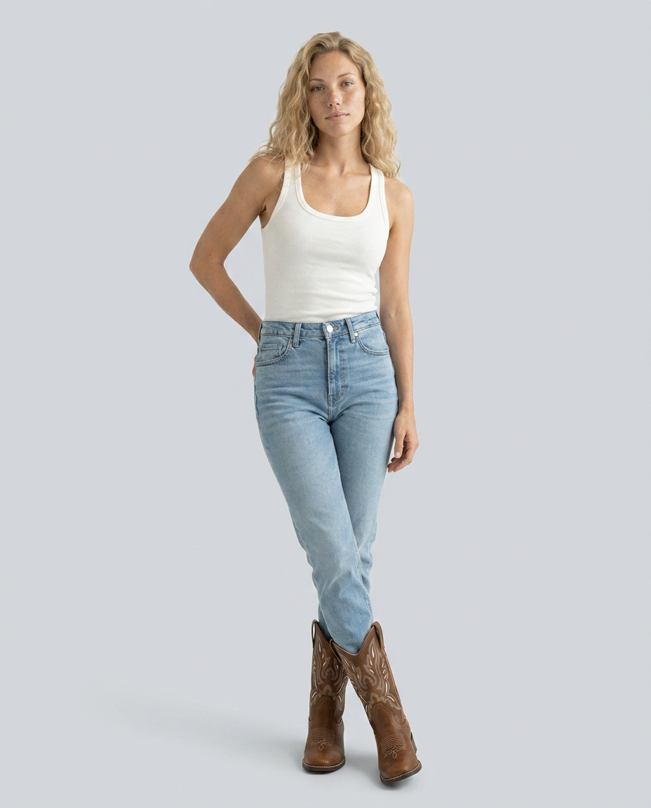 EVIE | Embroidered Knee-High Western Cowboy Boot