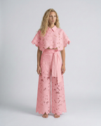 EVIE | Embroidered Lace Sleeveless Top & Skirt Set