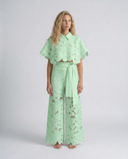 EVIE | Embroidered Lace Sleeveless Top & Skirt Set