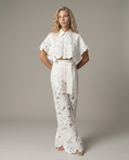 EVIE | Embroidered Lace Sleeveless Top & Skirt Set
