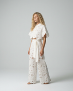 EVIE | Embroidered Lace Sleeveless Top & Skirt Set