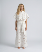 EVIE | Embroidered Lace Sleeveless Top & Skirt Set