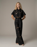 EVIE | Embroidered Lace Sleeveless Top & Skirt Set