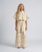EVIE | Embroidered Lace Sleeveless Top & Skirt Set