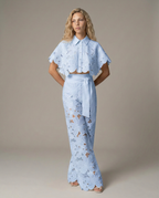 EVIE | Embroidered Lace Sleeveless Top & Skirt Set