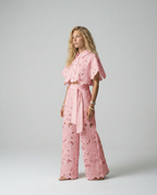 EVIE | Embroidered Lace Sleeveless Top & Skirt Set