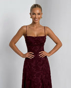 EVIE | Corset Lace-Up Back Maxi Dress