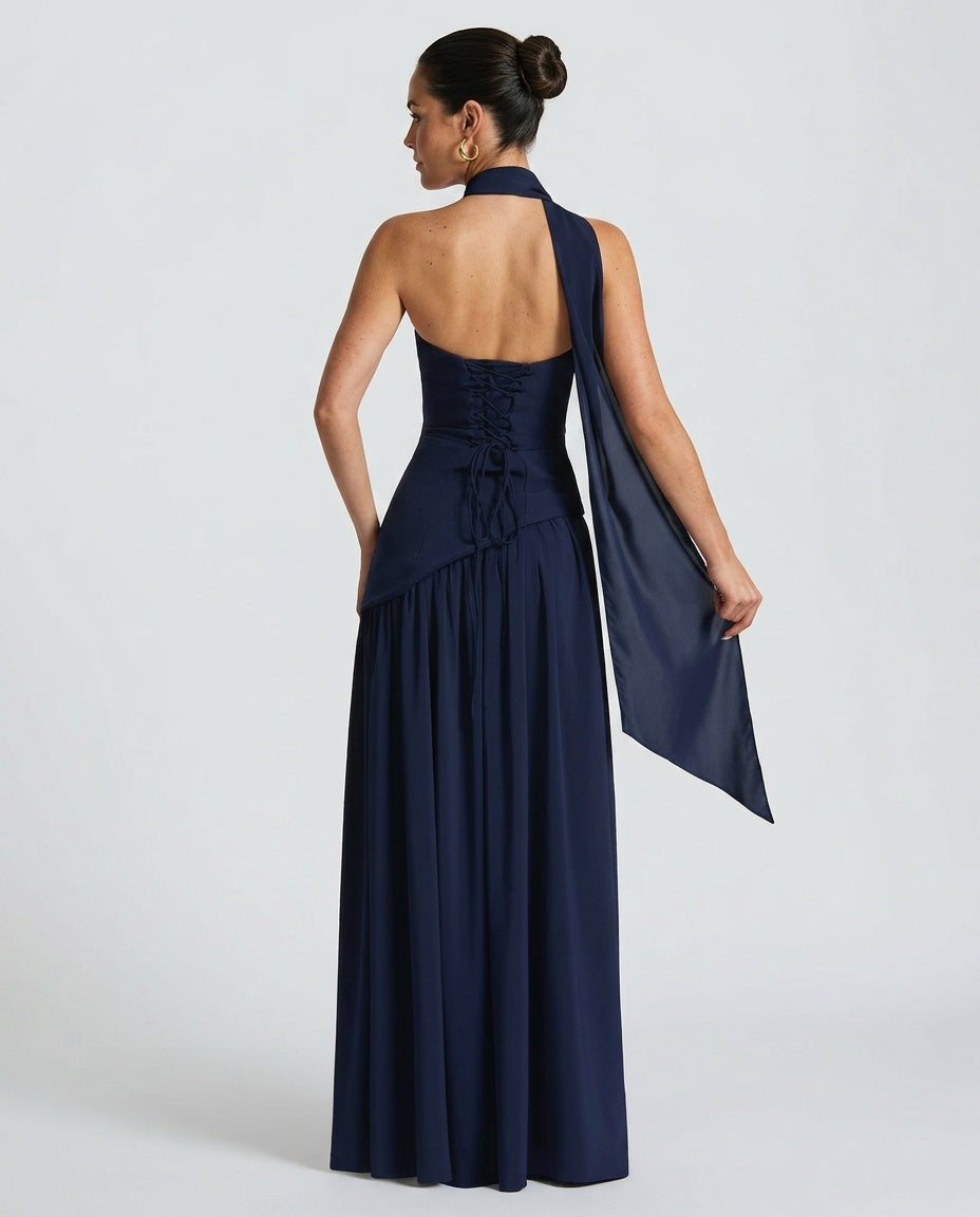 EVIE | Wrap Tie Waist Sleeveless Maxi Dress