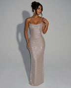 EVIE | Lace Trim Sleeveless Maxi Dress