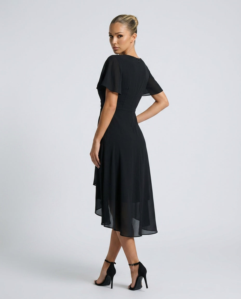EVIE | Floral Lace Sleeveless Midi Dress