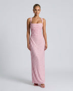 EVIE | Sequin Tie-Up Sleeveless Maxi Dress