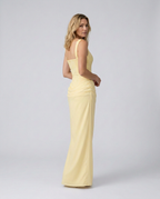 EVIE | Corset Draped Skirt Maxi Dress
