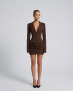 EVIE | Corset Waist Blazer Mini Dress