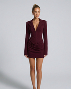 EVIE | Corset Waist Blazer Mini Dress