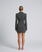 EVIE | Corset Waist Blazer Mini Dress