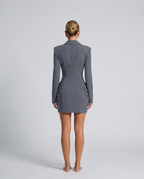 EVIE | Corset Waist Blazer Mini Dress