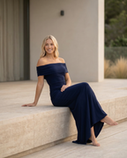 EVIE | Off Shoulder Wrap Maxi Dress