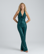 EVIE | Sequin Halter Neck Jumpsuit