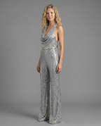 EVIE | Sequin Halter Neck Jumpsuit
