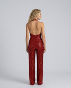 EVIE | Sequin Halter Neck Jumpsuit