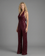 EVIE | Sequin Halter Neck Jumpsuit
