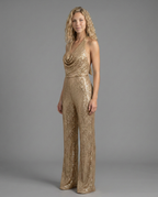 EVIE | Sequin Halter Neck Jumpsuit