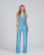 EVIE | Sequin Halter Neck Jumpsuit