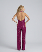 EVIE | Sequin Halter Neck Jumpsuit