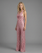 EVIE | Sequin Halter Neck Jumpsuit