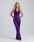 EVIE | Sequin Halter Neck Jumpsuit