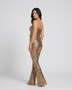 EVIE | Sequin Sleeveless Flared Jumpsuit