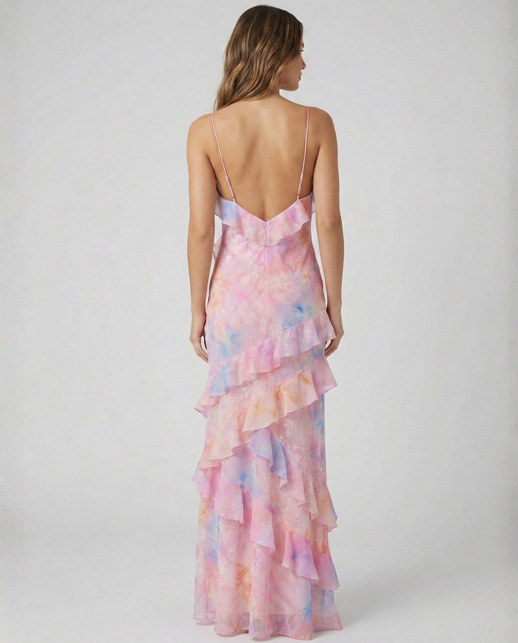 EVIE | Tiered Ruffle Skirt Sleeveless Maxi Dress