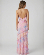 EVIE | Tiered Ruffle Skirt Sleeveless Maxi Dress